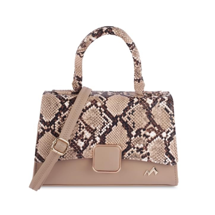 Metro women Beige Casual Satchel Bag (230-40) - Image 1