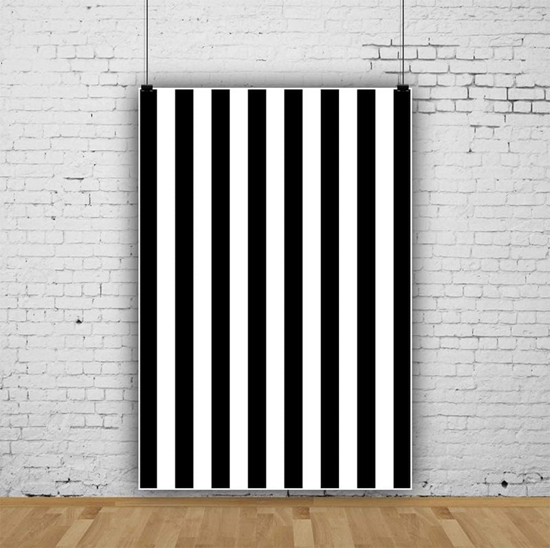 Renaiss 3x5ft Black and White Vertical Stripes Backdrop for Wedding Baby Shower Kids Children Birthday Party Photography Background Dessert Table Decor Banner Photo Booth Studio Props - Image 3