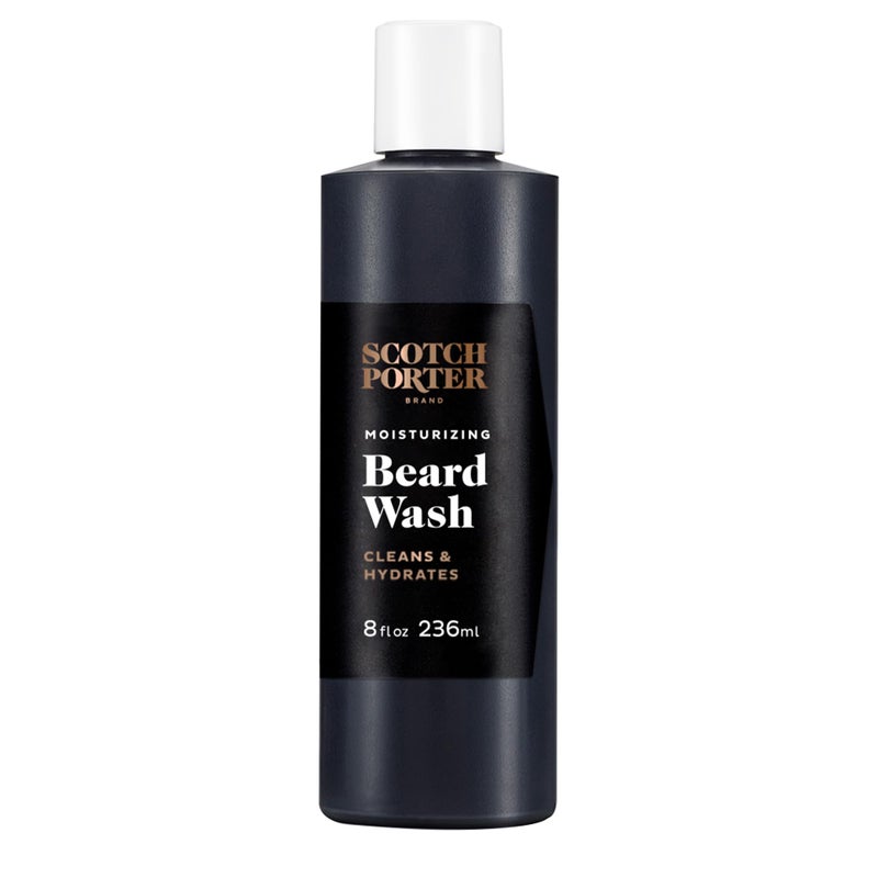 Scotch Porter Moisturizing Beard Wash â€“ Cleanse, Refresh, Hydrate & Soften Coarse, Dry Facial Hair while Protecting Skin for a Fuller-Looking Beard â€“ Original Scent, 8 oz. Bottle - Image 1