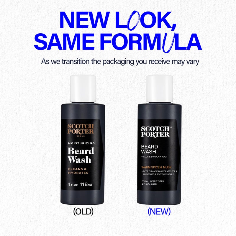 Scotch Porter Moisturizing Beard Wash â€“ Cleanse, Refresh, Hydrate & Soften Coarse, Dry Facial Hair while Protecting Skin for a Fuller-Looking Beard â€“ Original Scent, 8 oz. Bottle - Image 2