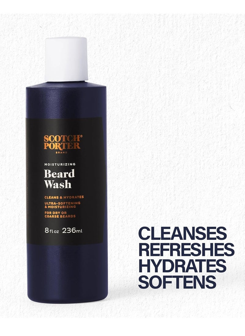 scotch porter Scotch Porter Moisturizing Beard Wash – Cleanse, Refresh, Hydrate & Soften Coarse, Dry Beard Hair while Protecting Skin for a Fuller/Healthier-Looking Beard – Original Scent, 8 oz. Bottle  - Image 3