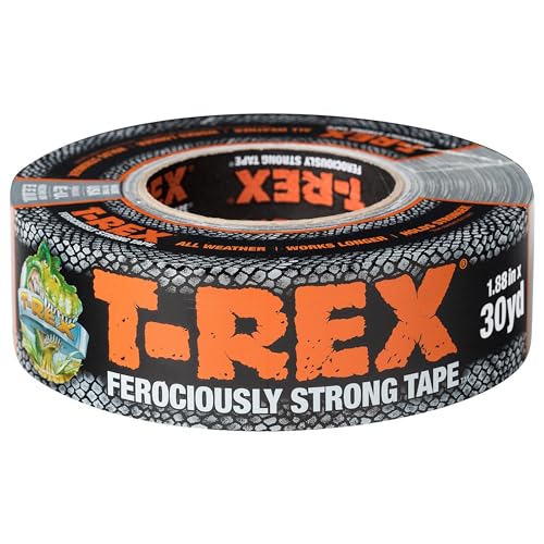 T-Rex Tape Heavy Duty Duct Tape with UV Resistant & Waterproof Backing for Ferociously Strong Repairs, 1.88" x 30 yd, Gunmetal Gray, 1 Roll - Image 1