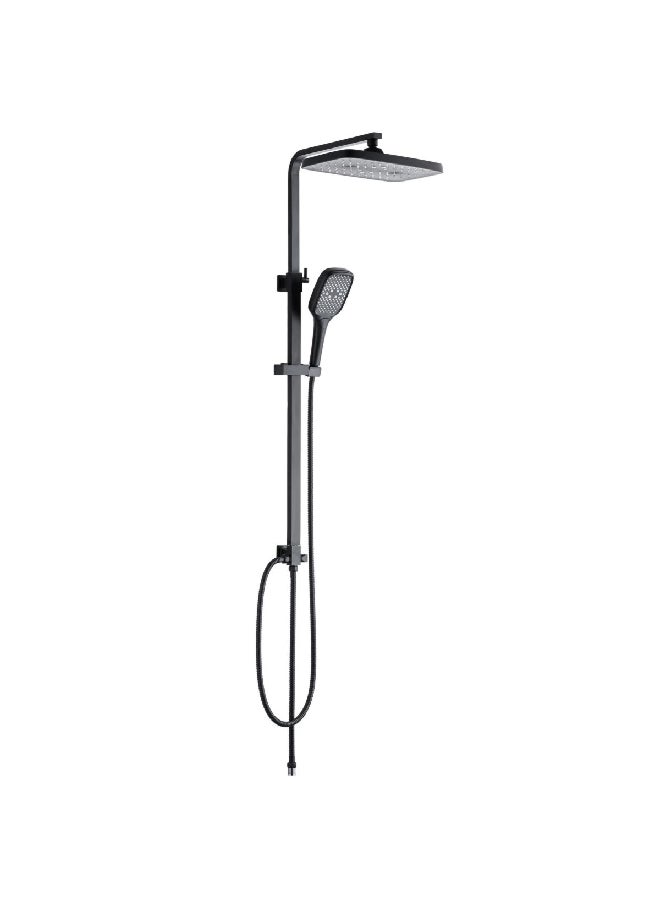 Aqua Drop Wall Mounted Installation Retro Fit Shower System Black 6.5 x 98 x 35 cm DF595B