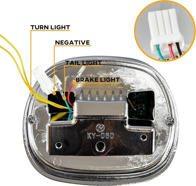 VEISUTOR Smoked LED Tail Light for Harley Davidson 883 1200 Sportster Road King - Image 4
