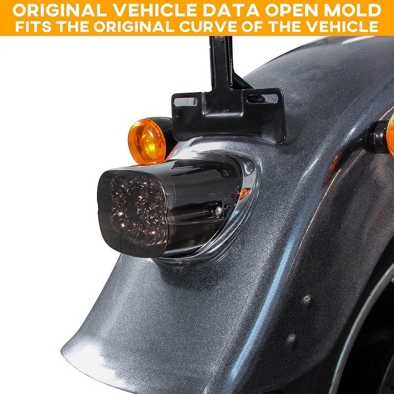 VEISUTOR Smoked LED Tail Light for Harley Davidson 883 1200 Sportster Road King - Image 5
