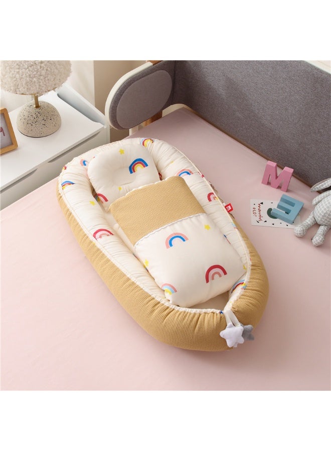 SISGL Baby Lounger Baby Nest With Quilt For Sleeping Removable And Washable Cotton Portable Baby Protection Bed Toddlers Bionic Bed For Bedroom Gift For 0-24 Months Newborn Can Be Used For Travel Camping - Image 1