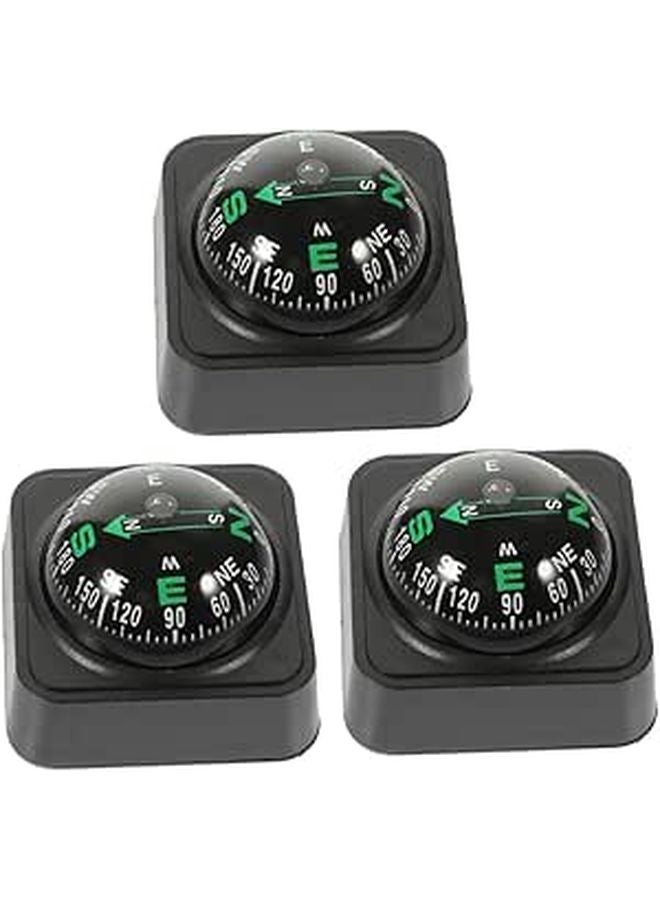 3 Pcs Adjustable Compass Ball for Car Dashboard High Precision Navigation Tool - Image 1