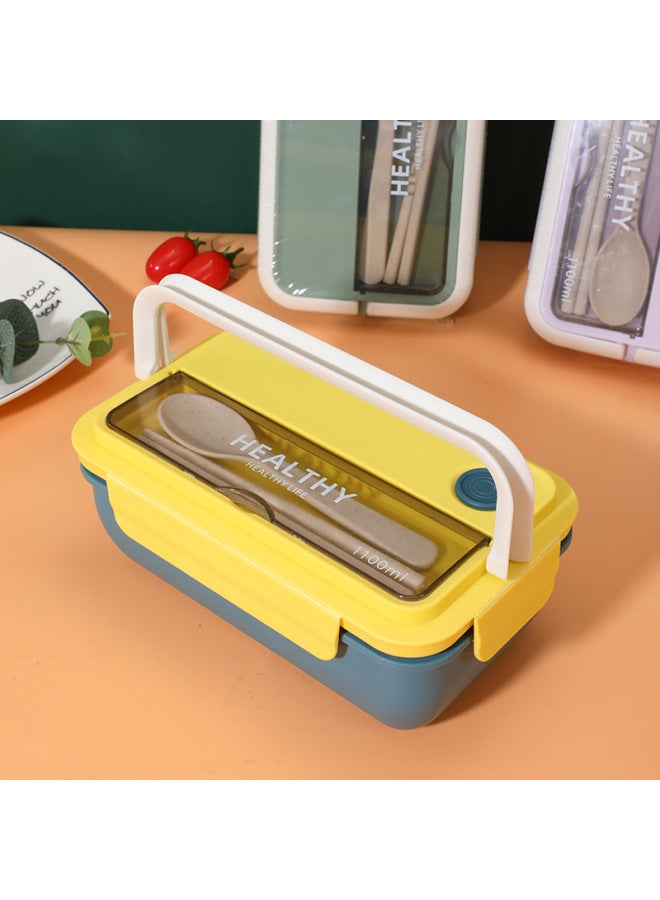 Simple And Fresh Lunch Box Large Capacity Work Lunch Box Sealed Handle Portable Tableware Multifunctional Compartmented Lunch Box-Specifications: A  - Image 5