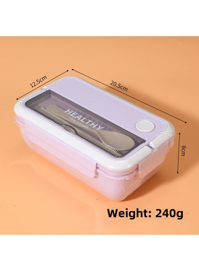 Simple And Fresh Lunch Box Large Capacity Work Lunch Box Sealed Handle Portable Tableware Multifunctional Compartmented Lunch Box-Specifications: A  - Image 1