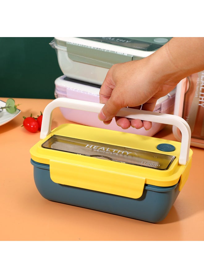 Simple And Fresh Lunch Box Large Capacity Work Lunch Box Sealed Handle Portable Tableware Multifunctional Compartmented Lunch Box-Specifications: A  - Image 4