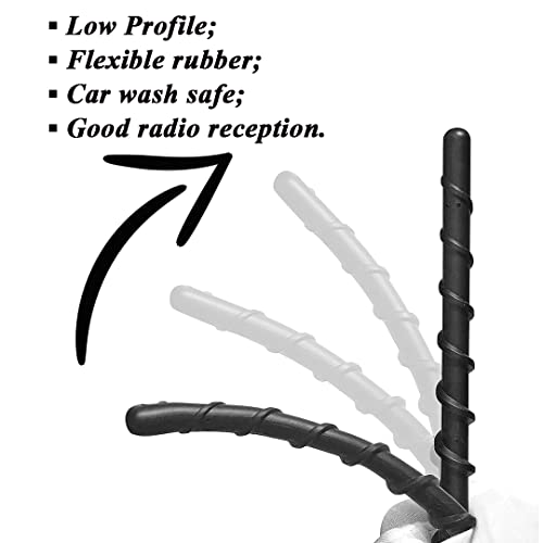 AMFRNE 7" Bronco Short Antenna, Compatible with Ford Bronco Full Size and Sport All Models 2021 2022 2023 2024 2025, Good Reception, Black, 7 Inch Spiral AM FM Radio Antenna, for Bronco Accessories 2021-2025 - Image 4