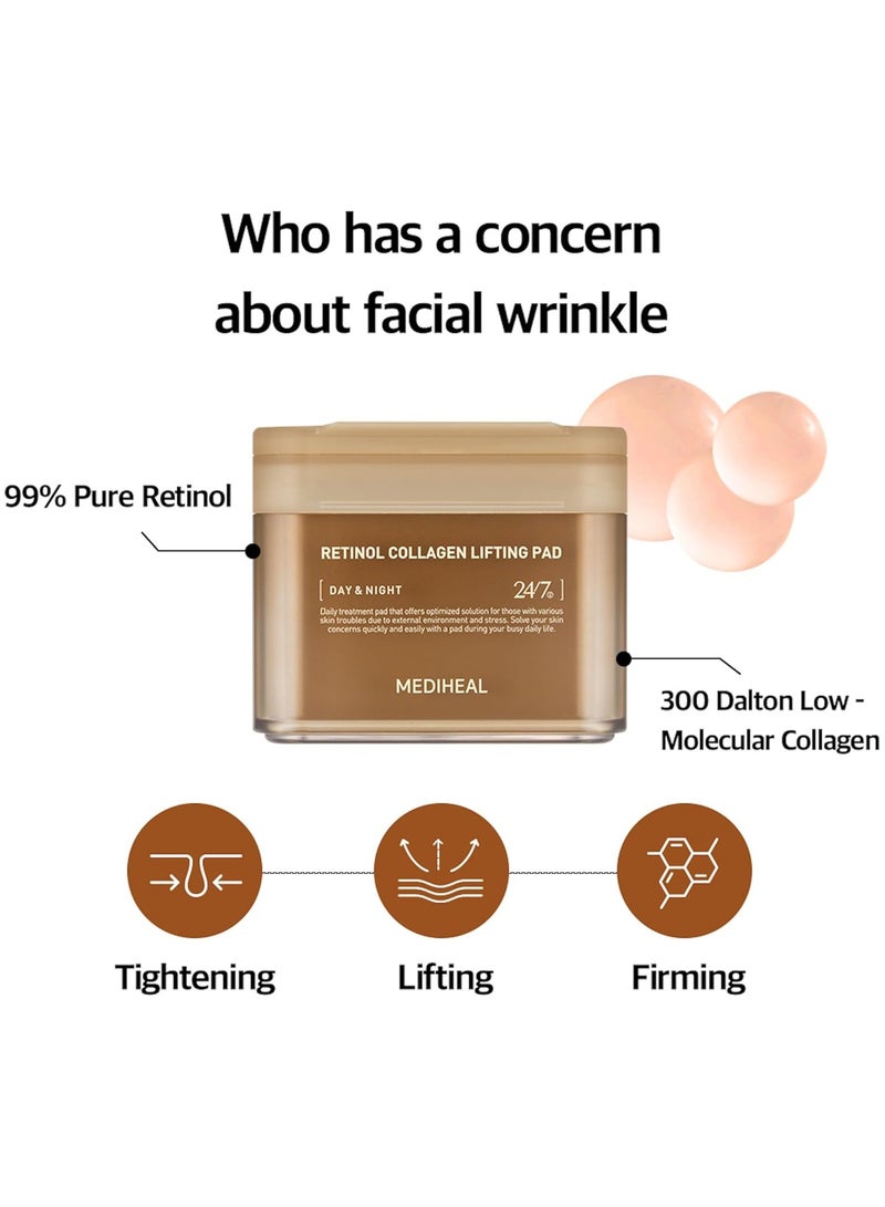 Mediheal Retinol Collagen Lifting Pad 100 pads - Image 3