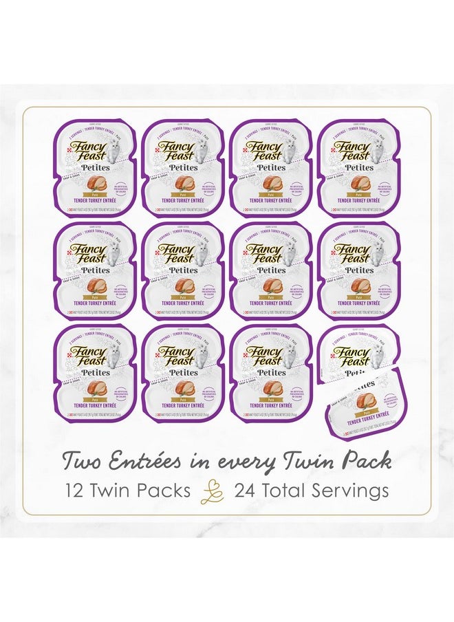 Fancy Feast Y Feast Gourmet Pate Wet Cat Food, Petites Tender Turkey Entree  (Pack Of 12) 2.8 Oz. Tubs  - Image 2