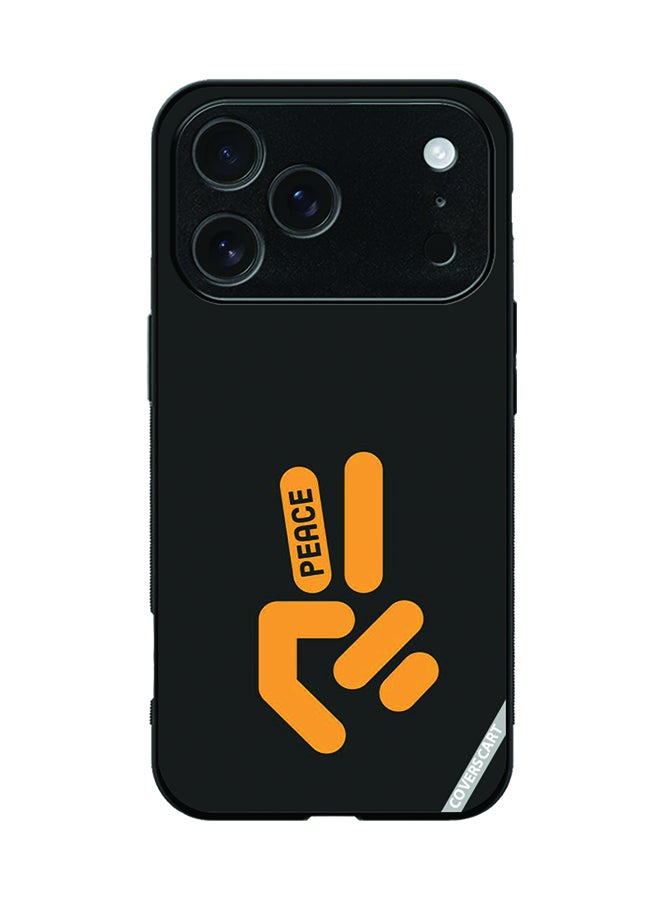 COVERSCART Protective Case Cover For Apple iPhone 17 Pro Peace Design Black