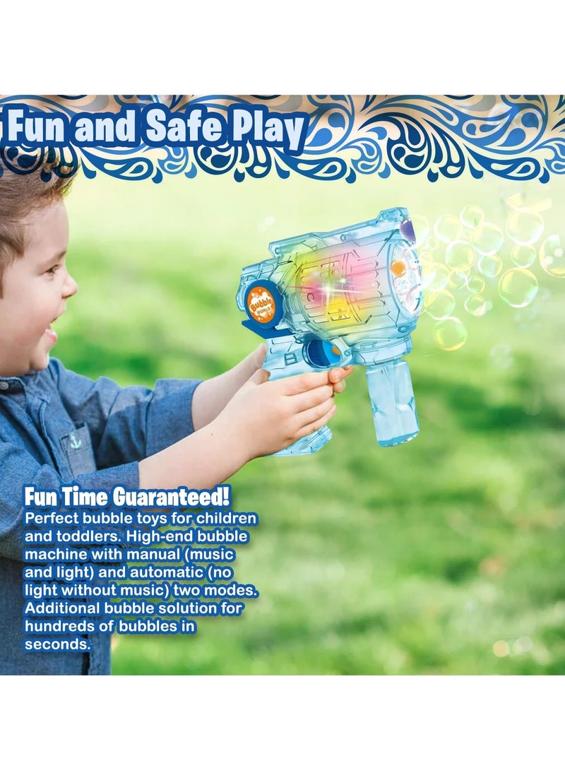 المنزل الذكي آلة فقاعات ذكية منزلية للأطفال الصغار، فقاعات بأضواء ملونة للأنشطة الخارجية والداخلية للأولاد والبنات - Image 4