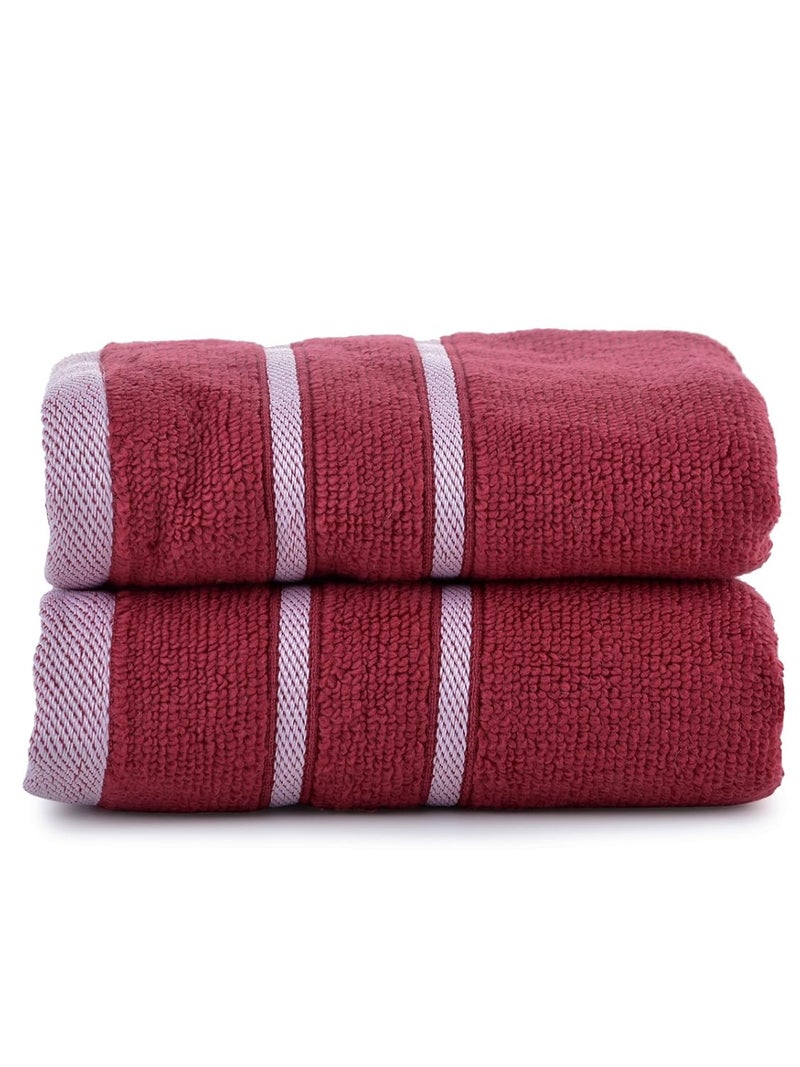 MarkHome Mark Home 100 Cotton 500 GSM Simply Soft Zero Twist Hand Towel Maroon - Image 2