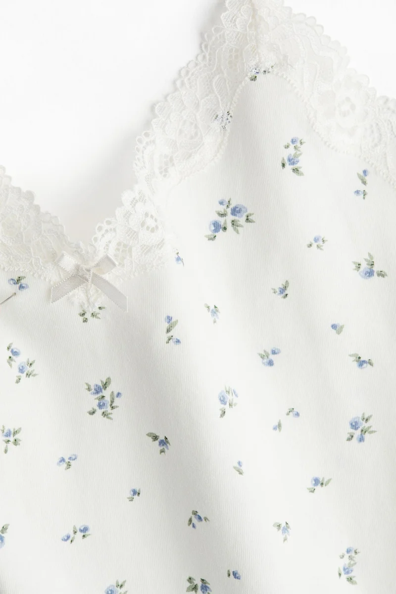 H&M Lace-trimmed cotton body