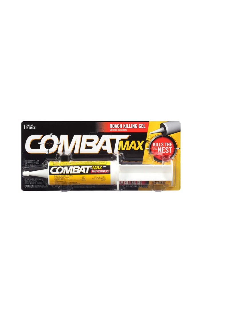 Combat Max Cockroach Killing Gel for Indoor and Outdoor Use 2.1 ounces - Image 1