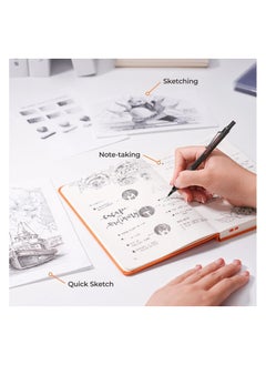 Nicpro 0.7 Mm Mechanical Pencils Set With Case 3 Metal Artist Pencil With 6 Tube Hb Lead Refills 3 Erasers 9 Eraser Refills For Architect Art Writing Drafting Drawing Engineering Sketching Black  - Image 5