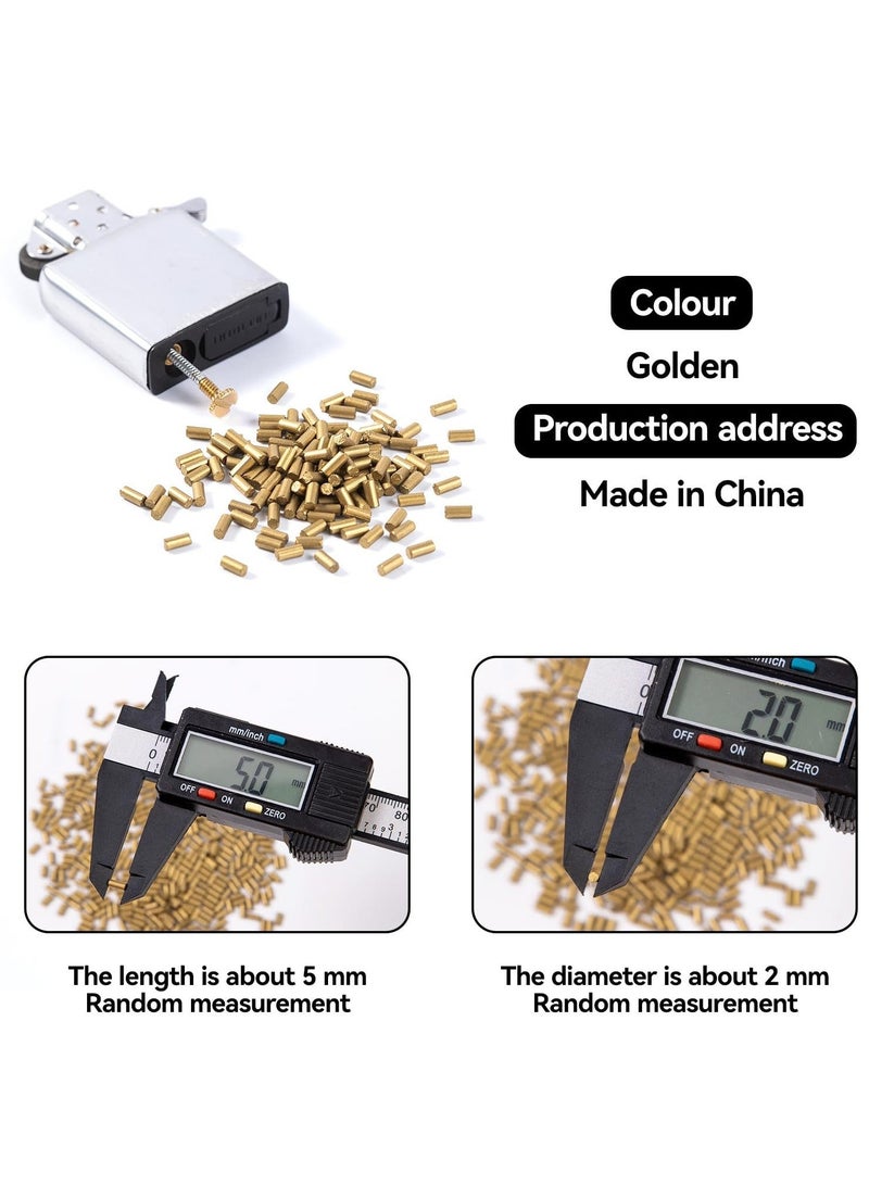 Captaintech Gold Flint Refills for Lighter, 500Pcs Replacement Flints for Lighters, Flint Stone for Petrol Gas Fluid Lighter - Image 2