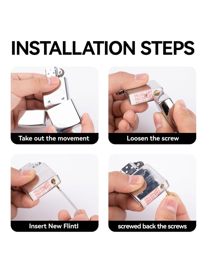 Captaintech Gold Flint Refills for Lighter, 500Pcs Replacement Flints for Lighters, Flint Stone for Petrol Gas Fluid Lighter - Image 3