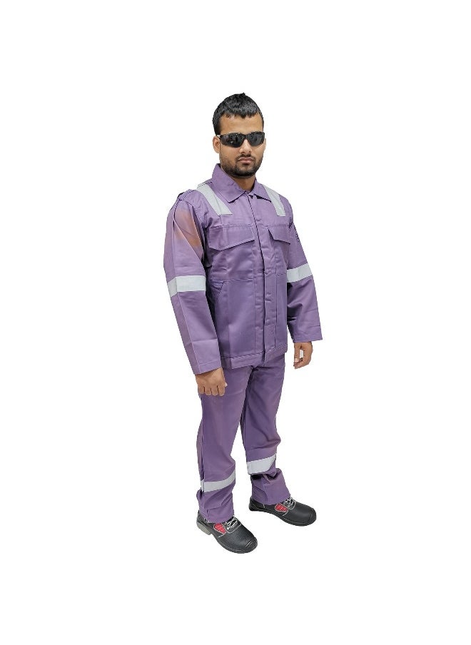 TAHA FR Pyrovatex 2-Piece Suit –Flame-Resistant Workwear for High-Heat Environments, Petrol Blue | Size -M  - Image 4