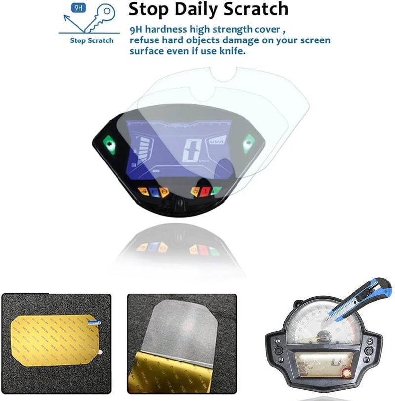 QASULER Motorcycle Dashboard Screen Protector - Image 3
