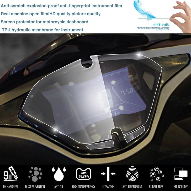 QASULER Motorcycle Dashboard Screen Protector - Image 2