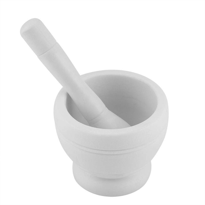 Fdit Grinding Bowl Kitchen Tool Manual Plastic Garlic Grinder for Mortar Pestle Set, Easily Crush Ginger, Ergonomic Pestle, Widely Used in Pharmacies (White) - Image 5