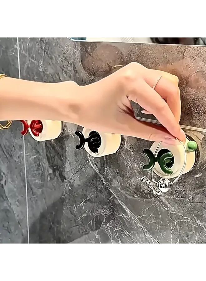 2pcs Vintage Green Suction Cup Hooks 5kg Load Capacity No Drilling Bathroom Kitchen - Image 2