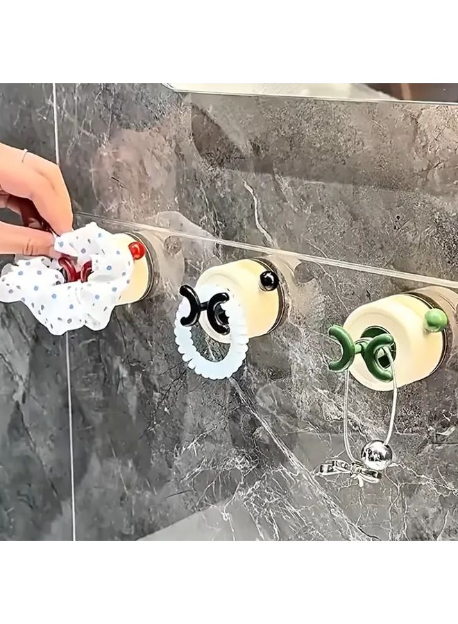 2pcs Vintage Green Suction Cup Hooks 5kg Load Capacity No Drilling Bathroom Kitchen - Image 5