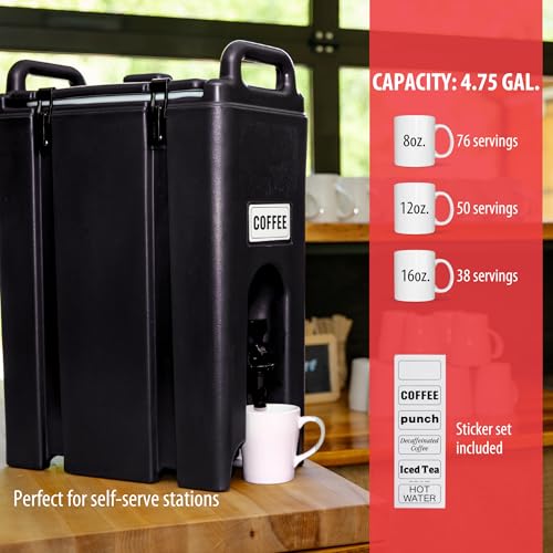 Cambro Camtainer 5 Gallon Capacity Black - Image 2