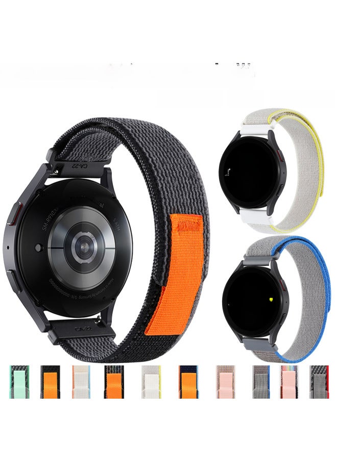 For Samsung Watch4/5/6 Strap Huawei Gt2/3 Strap 20mm/mm22 Wild Diameter Nylon Loop Strap-Color:10# Deep Sea Army Blue-Specifications:22mm  - Image 2