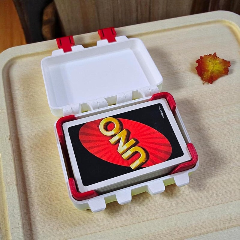 Sentosa Uno Card Game Storage Box with Snap On Locks, Inner Tray, Multicolor, Durable (Storage Box Only) - Image 4