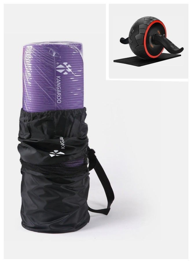 كانجرو مجموعة فرشة التمارين سمك 15 ملي بنفسجي مع عجلة البوش اب المطورة