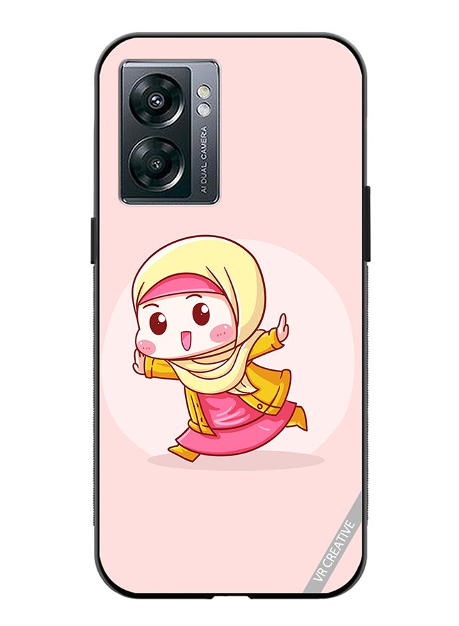 VR CREATIVE Protective Case Cover For Oppo A57 5G Cute Lady In Hijab Design Multicolour - Image 1