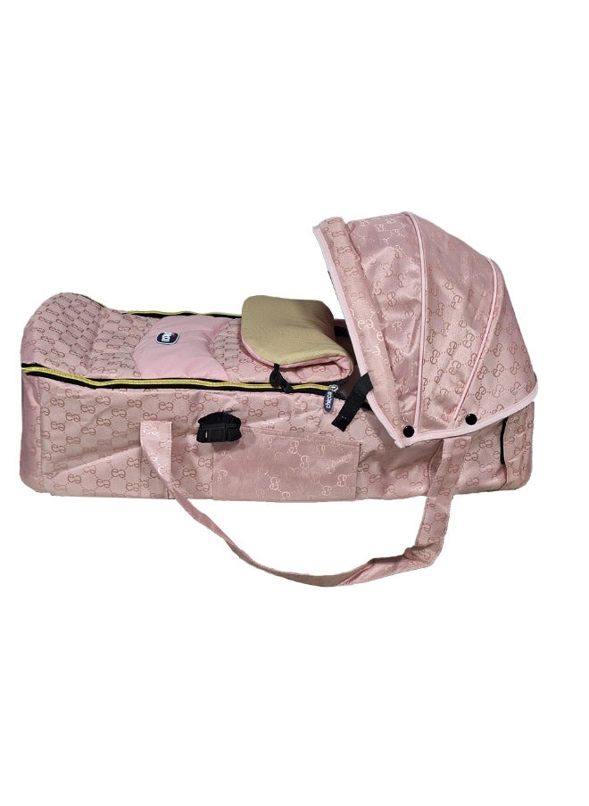 Chicco Portable Newborn Baby Carrycot Infant Carrier - Comfortable and Lightweight Travel Bed with Removable Sun Canopy, Breathable Fabric Liner, Adjustable Blanket, Suitable for 0-6 Months - Ideal for Transport, Travel, and Everyday Comfort  - Image 4