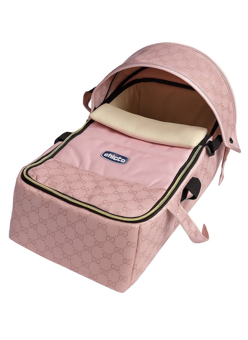 Chicco Portable Newborn Baby Carrycot Infant Carrier - Comfortable and Lightweight Travel Bed with Removable Sun Canopy, Breathable Fabric Liner, Adjustable Blanket, Suitable for 0-6 Months - Ideal for Transport, Travel, and Everyday Comfort  - Image 1