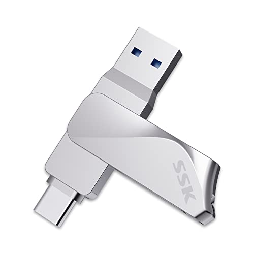 SSK 256GB USB Flash Drive Dual Drive,USB A 3.2 Gen 1 Type C USB Pen Drive - Image 1