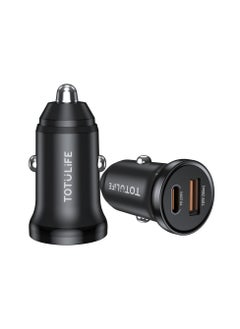 TOTU LIFE 20W Mini Car Charger with PD Type-C & QC3.0 USB-A Fast Charging – Black - pzsku/Z78A88716D97264C82FEBZ/45/1741260032/4e61fd7e-4a00-4de8-b21e-878bb9135a65