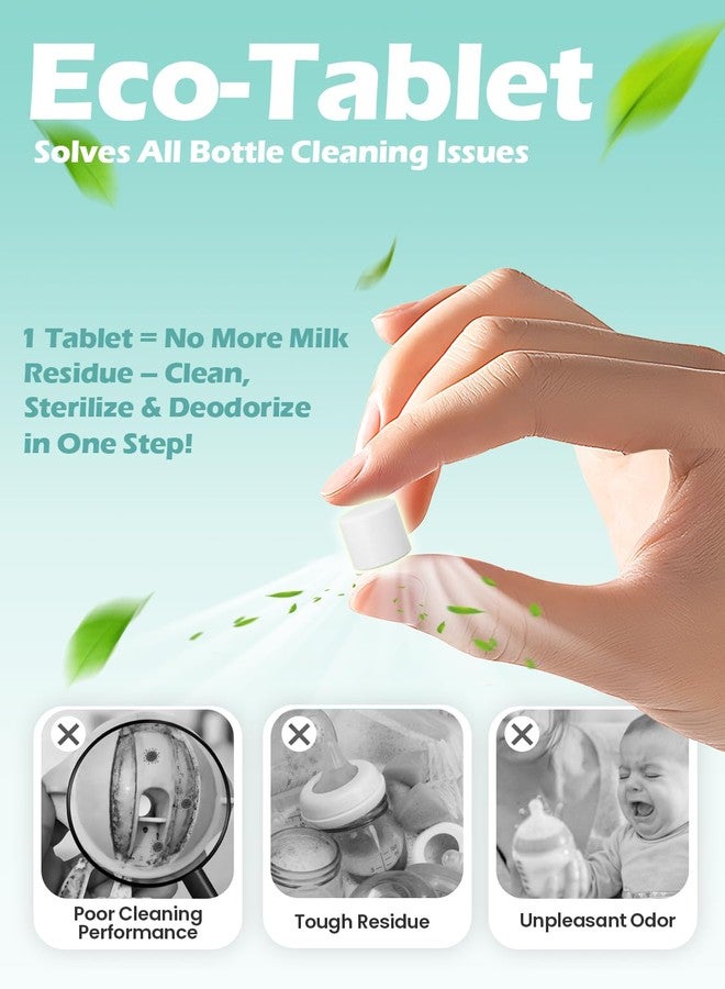 Mamouris 150PCS Official Detergent Cleaning Tablets: for Baby Brezza Grownsy Papablic Momfann Bottle Washer - Baby Bottle Washer Tablets for All Brands Bottles Washers Machines - Image 4