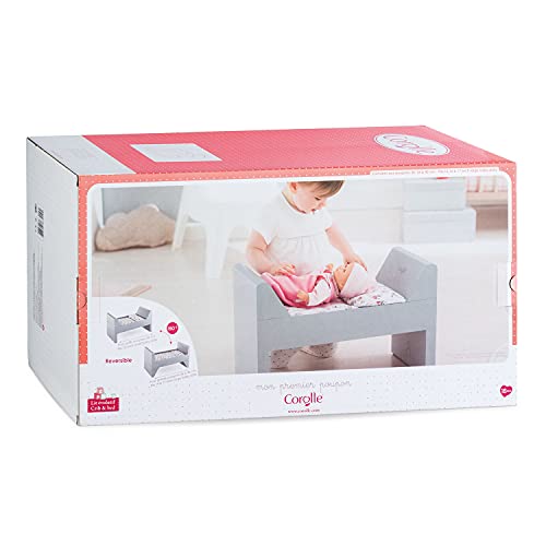 Corolle Mon Grand Poupon Crib Bed for Baby Dolls Grey - Image 5