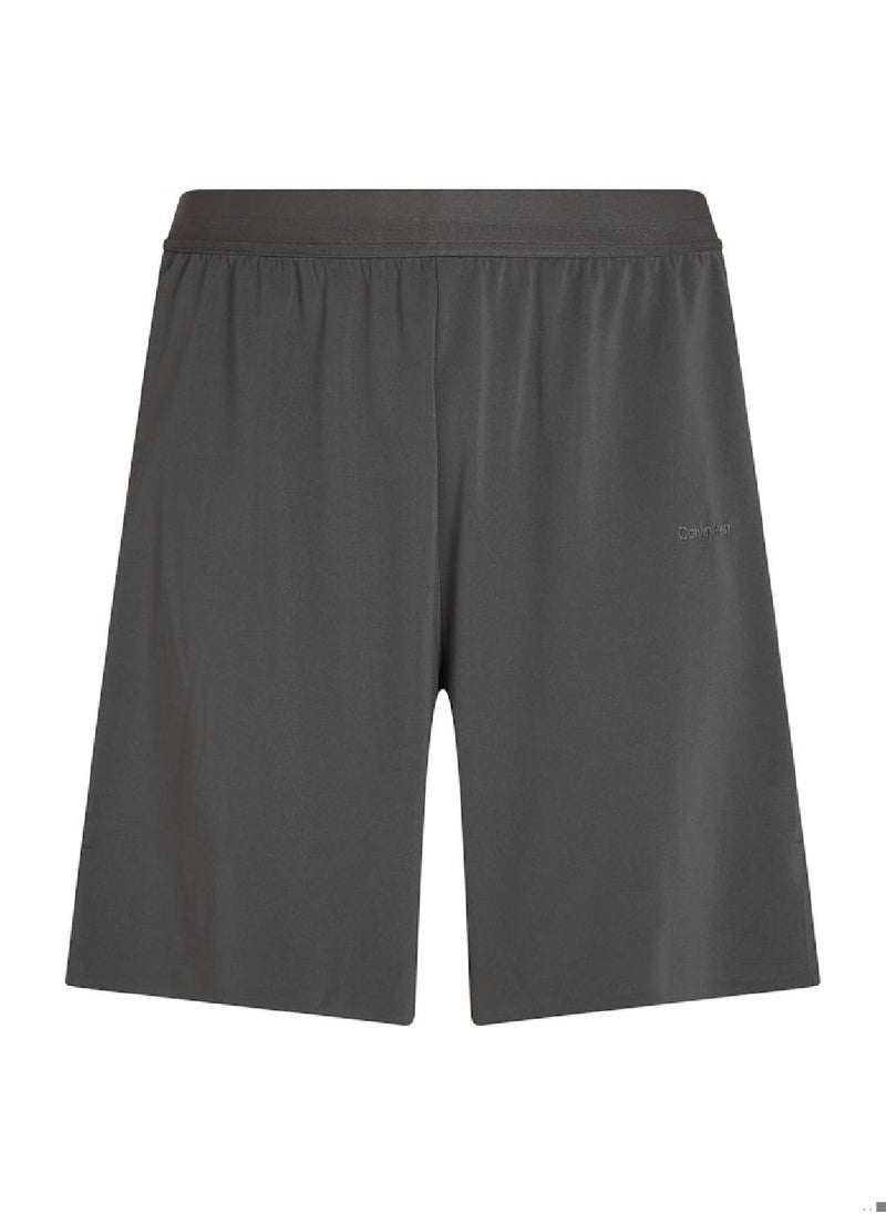 CALVIN KLEIN Men's Gym Shorts - Polyester, Grey  - Image 2