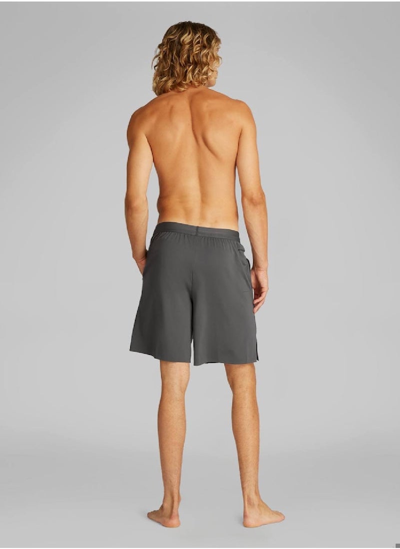 CALVIN KLEIN Men's Gym Shorts - Polyester, Grey  - Image 3