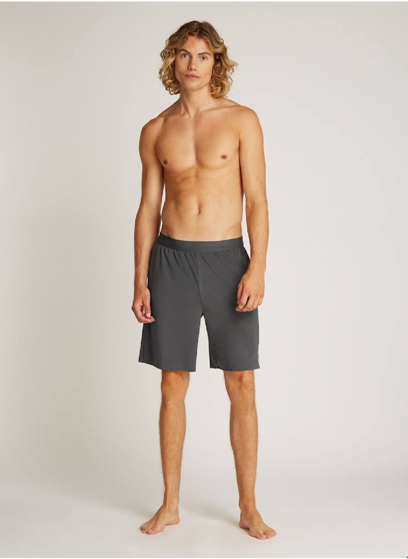 CALVIN KLEIN Men's Gym Shorts - Polyester, Grey  - Image 4
