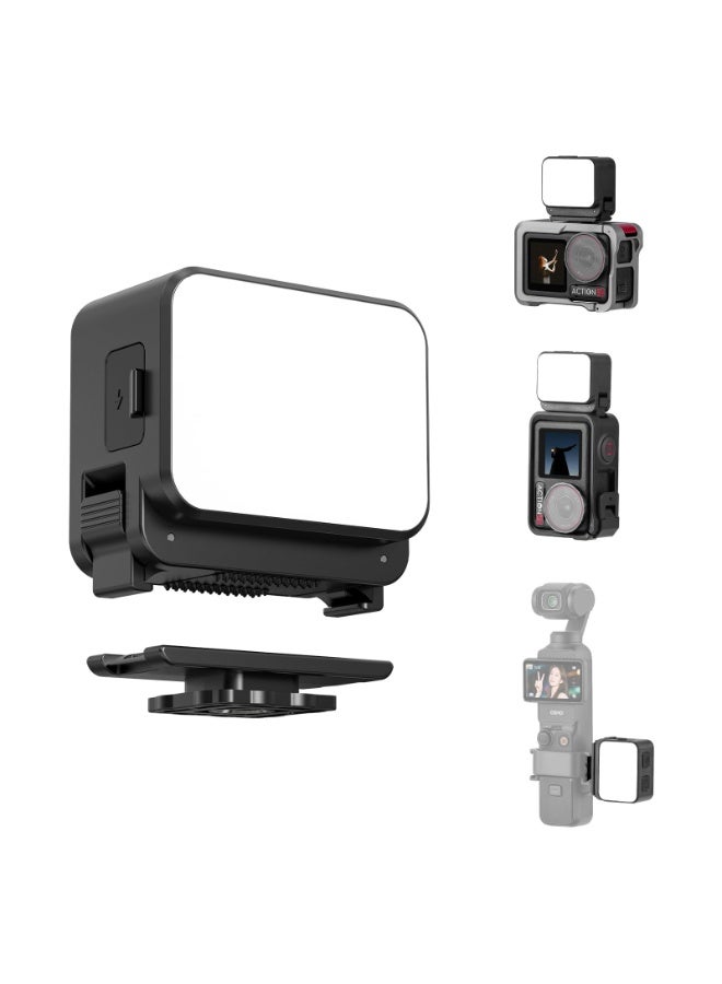 Mini Light for DJI Action Camera/Pocket 3 Fill Lighting Cold Hot Shoe LED Vlogging Light Attachment for DJI OSMO Pocket 3 Action 5 Pro 4 3, compatible with GoPro Accessories - Image 1