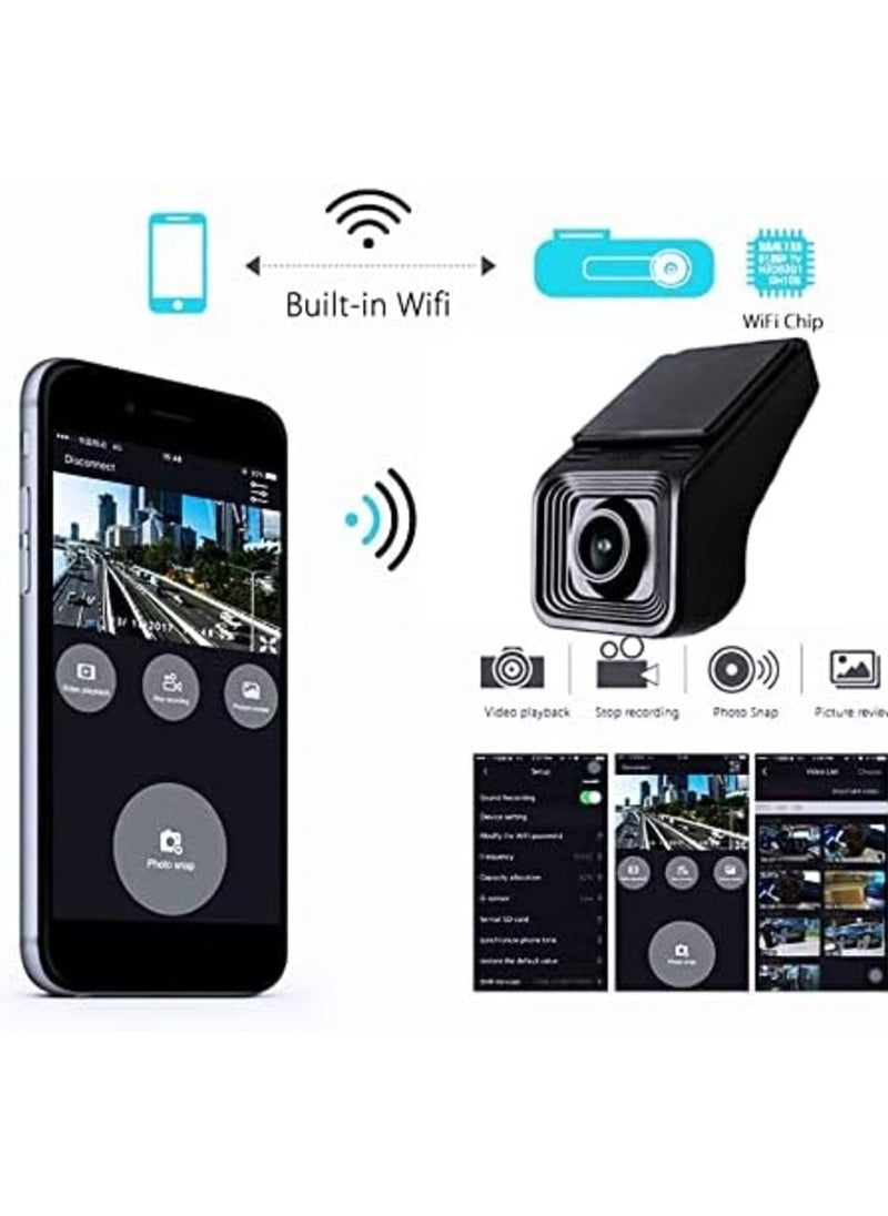 Generic - Car Driving DVR Dash Cam HD 1080P Cyclic Recording Recorder Hidden Type ADAS LDWS for Android Multimedia Player DVD Navigation - Image 1