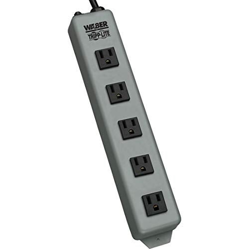 Tripp Lite شريط الطاقة الصناعي بدون مفتاح من تريپ لايت 5 مخرج، سلك بطول 6 أقدام مع قابس 5-15P (602)، أسود - Image 5