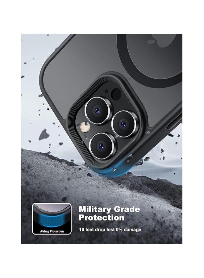 Magnetic for iPhone 16 Pro Max Case Fits MagSafe 16FT Drop Resistant Matte Skin Feeling Back Cover Shockproof Slim Fit for iPhone 16 Pro Max Phone Case 6.9 inch, Titanium Black - Image 2