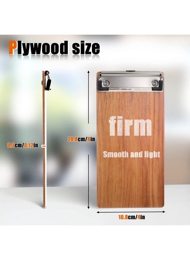 ايباك حافظة صغيرة صغيرة، حافظة خشبية نصف صفحة، حافظة خشبية، حافظة خشبية للأطفال، حافظة للمدرسة، النادلة، خادم الضيوف، حامل قائمة الكتب، 8 × 4 بوصة (خشب الكرز، 20 قطعة) - Image 3